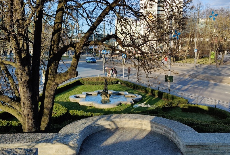 View of Stalin Square. rephoto