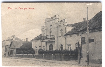 Printing Card. Võru. Former Võru Post office building at the beginning of the 20th century.  duplicate photo