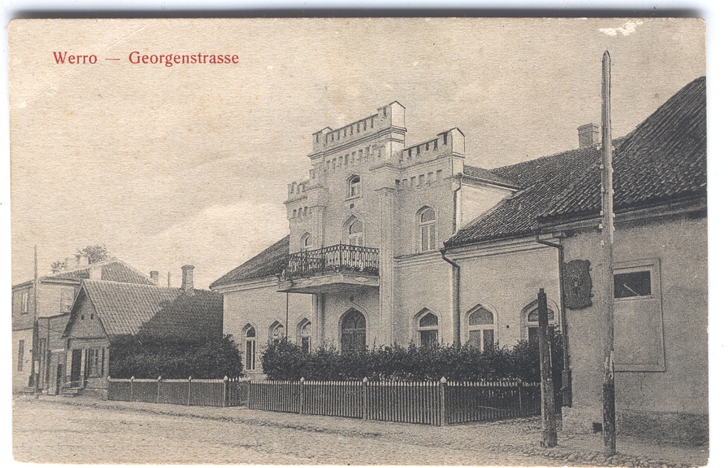 Printing Card. Võru. Former Võru Post office building at the beginning of the 20th century.