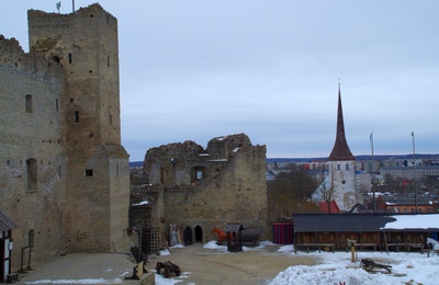 fotopostkaart, Rakvere, lossivaremed, linn, u 1935 rephoto
