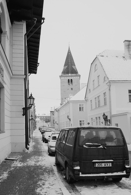 Vaade Jaani kirikule ja Ülikooli tänavale rephoto