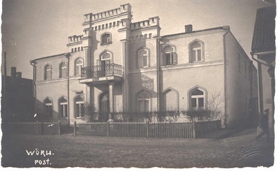 Photo. Võru. Post office building Jüri t.38.a.( later Lenini tn. 38 a.) Jaan Niiluse photo.  similar photo