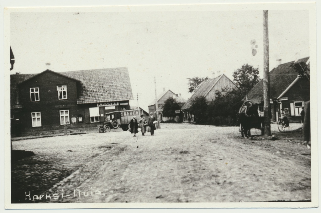 fotokoopia, Karksi khk, Karksi-Nuia, Pärnu mnt, auto, inimesed, 1922