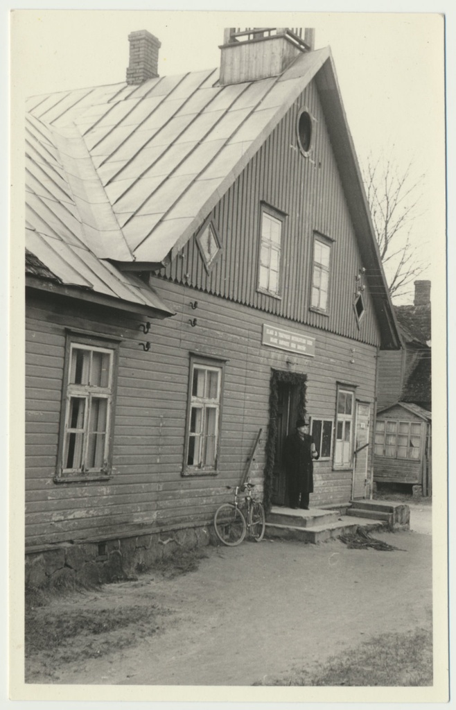 foto, Halliste khk, endine Abja tuletõrje maja (hiljem olnud kultuurimaja, kino), 1957