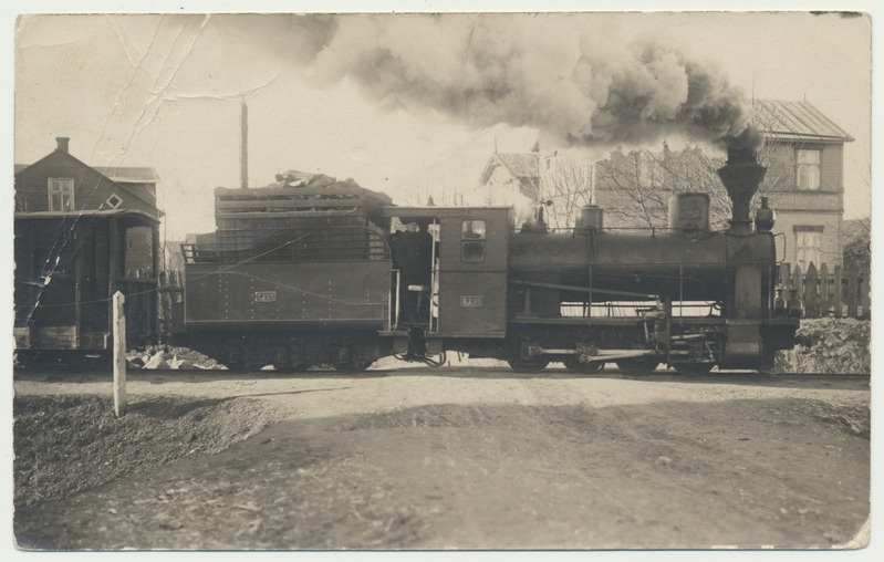 foto, Halliste khk, Mõisaküla, auruvedur, 1923