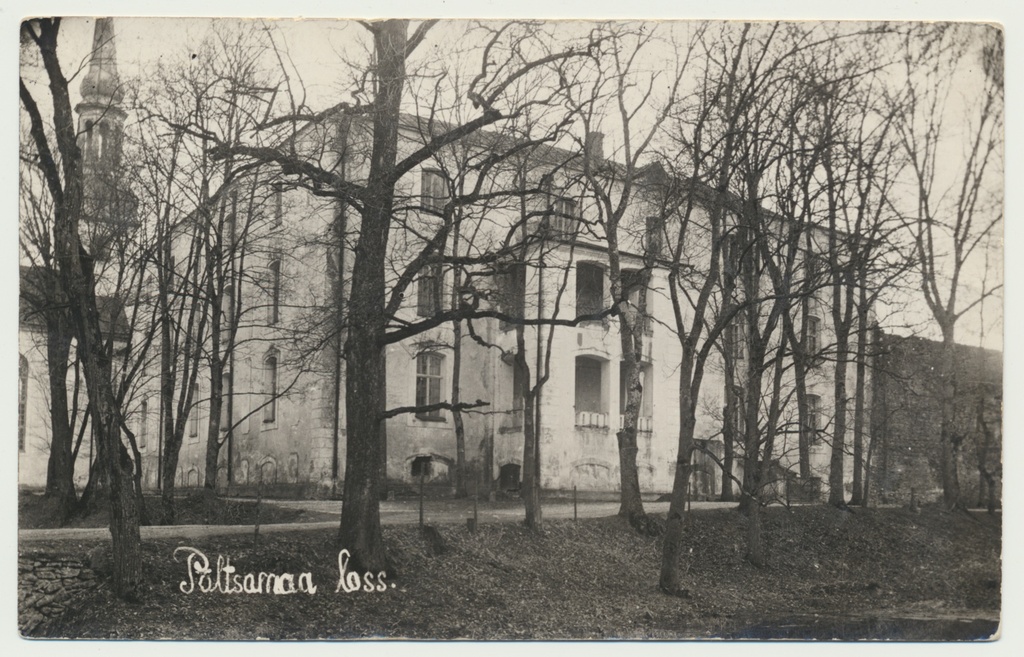foto, Põltsamaa, kirik, loss (vaade idast), 1930