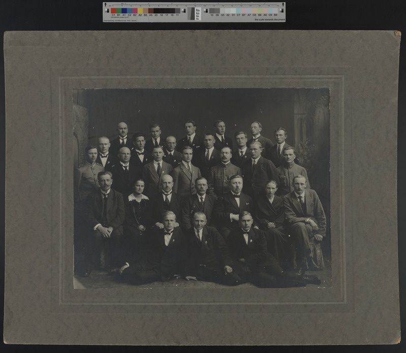 foto papil, Paide Poeglaste Gümnaasium, grupp, sh J. Mager, 1920