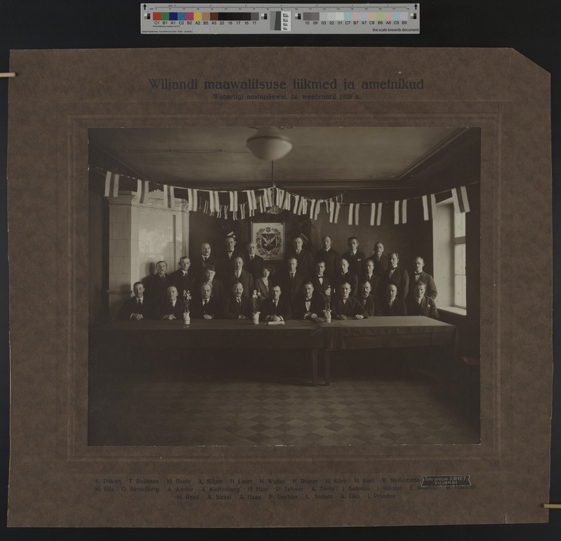 foto papil, Viljandi Maavalitsus, liikmed ja ametnikud, nimed, 1928, foto J. Riet