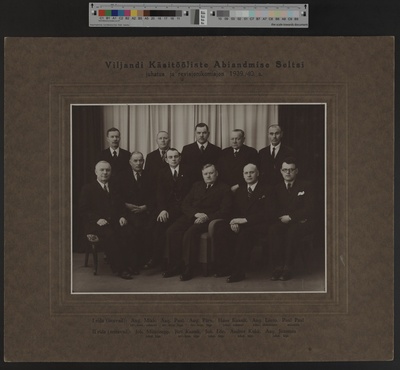 foto Viljandi Käsitööliste Abiandmise Seltsi juhatus ja revisjonikomisjon 1939-1940  duplicate photo