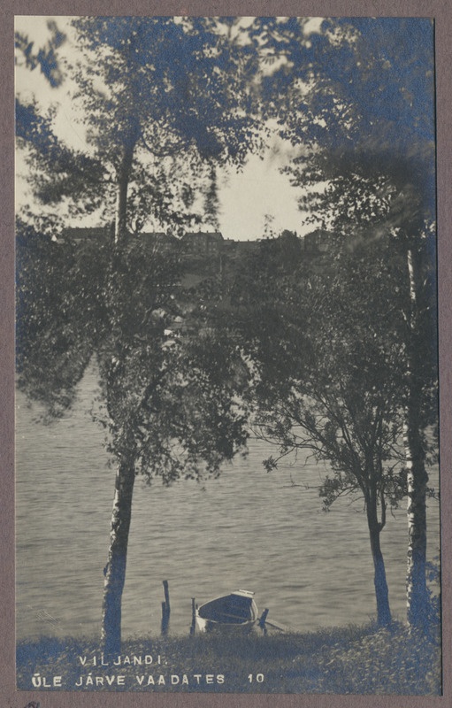 foto albumis, Viljandi, järv, vastaskallas, u 1910, foto J. Riet
