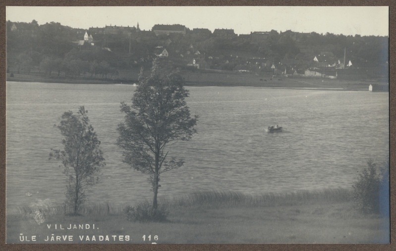 foto albumis, Viljandi, järv, linn, u 1910, foto J. Riet