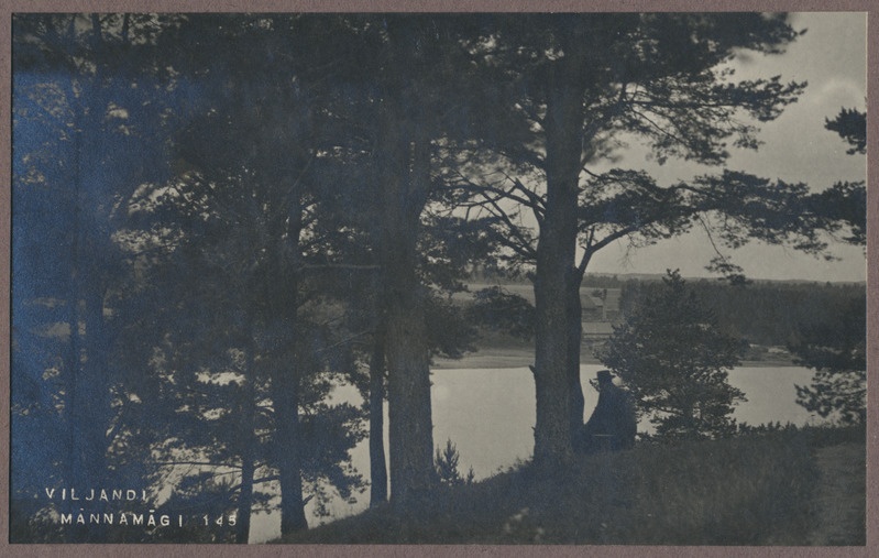 foto albumis, Viljandi, Männimägi, järv, Sammuli, u 1915, foto J. Riet