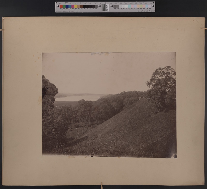 foto papil Viljandi, vaade lossimägedest, järv u 1900