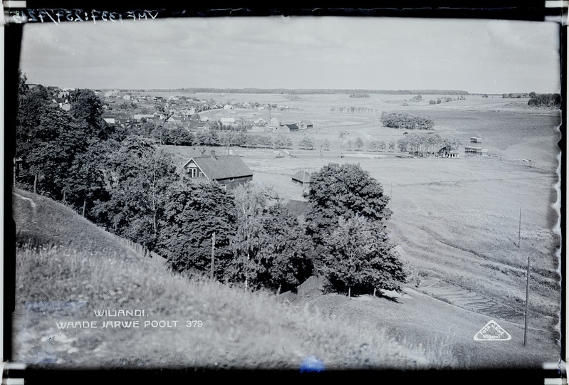 fotonegatiiv, Viljandi järveäärne, Kivistiku linnaosa, u 1925, foto J. Riet