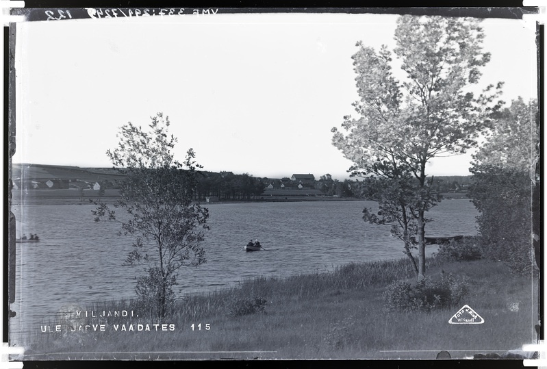 fotonegatiiv, Viljandi järv, ümbrus, u 1920, foto J. Riet