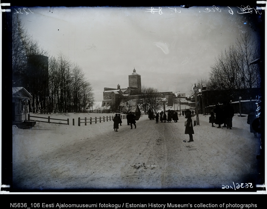 Vaade Hermanni kindlusele idast Ingeri tänavalt.