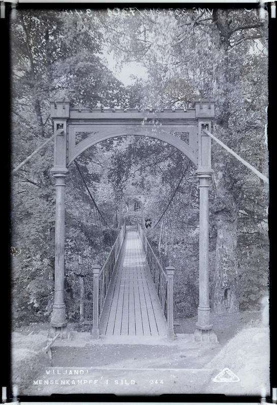 fotonegatiiv, Viljandi, rippsild, u 1933, foto J. Riet