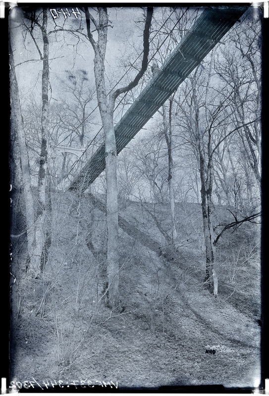 fotonegatiiv, Viljandi rippsild (vaade orust üles), u 1935, foto J. Riet