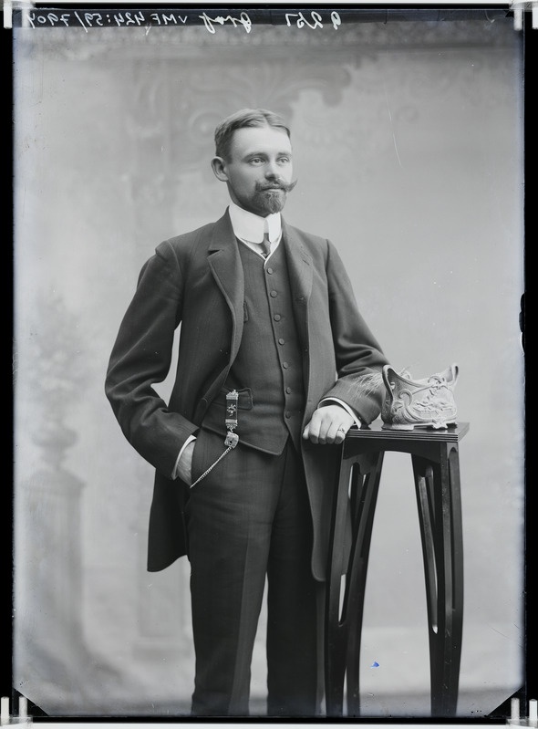 fotonegatiiv, Herbert Gross Abjast, 1909 foto J. Riet