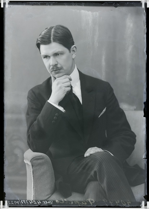 fotonegatiiv, Karl Papello, 4/5 portree, leiutaja, insener 1923 foto J.Riet