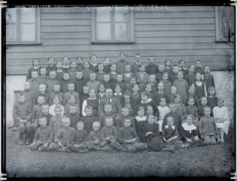 fotonegatiiv, Pärsti kõrgem algkool, grupp, juht G.Tannenberg (Tarre) 1922 foto J.Riet