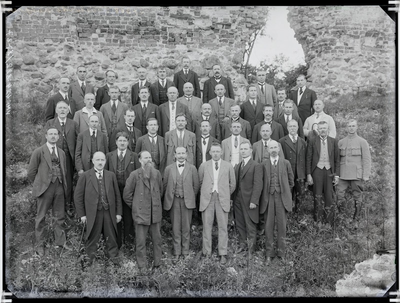 fotonegatiiv, Viljandi, III üleriiklik kesk- ja väiketöösturite kongress, grupp, 1921 VII foto J.Riet