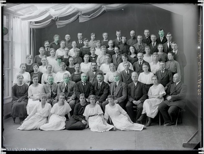fotonegatiiv, Viljandi, kooliõpetajad, kursus, grupp, 1922 foto J.Riet  duplicate photo