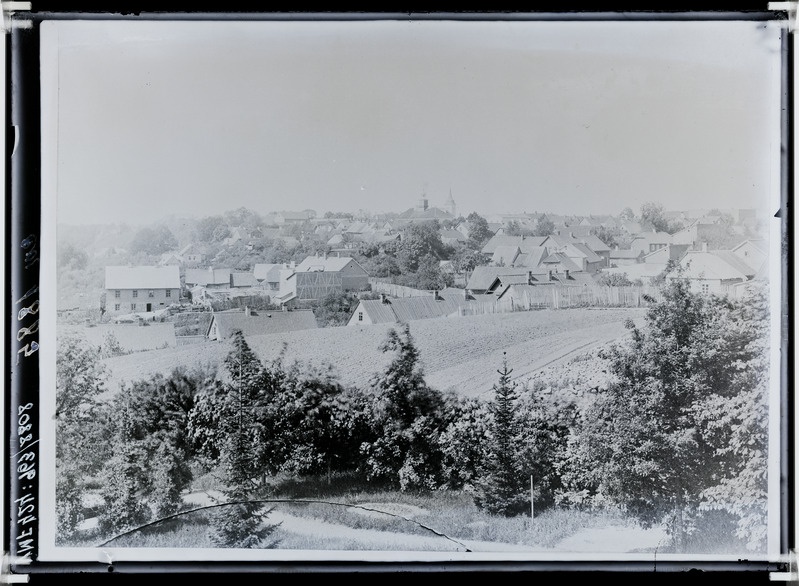 fotonegatiiv, vaade Jakobsoni tn poolt raekoja poole u 1885?, koopia fotost, koopia J.Riet