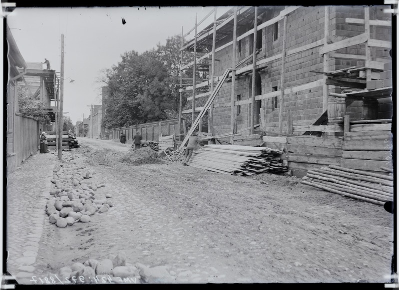 fotonegatiiv, Viljandi, Jakobsoni tn nr 14 maja (von Wolff) ümberehitus, nr 33 ehitus, 1913 foto J.Riet