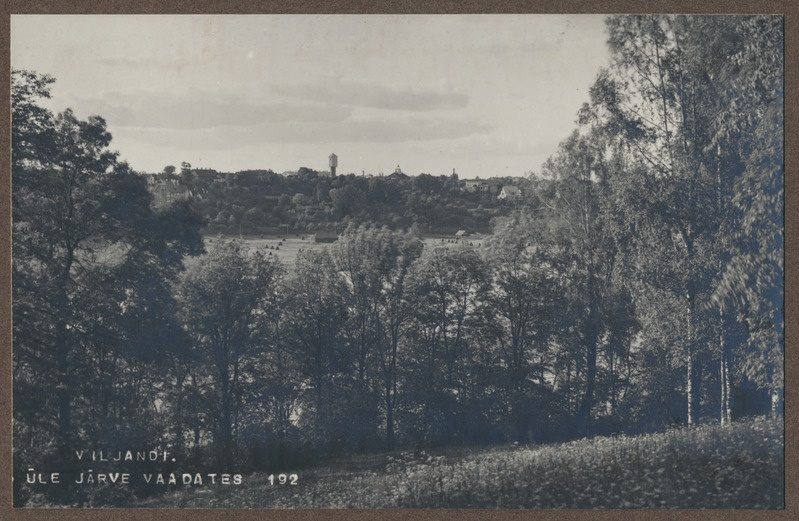 foto, Viljandi, linn järve vastaskaldalt, u 1915