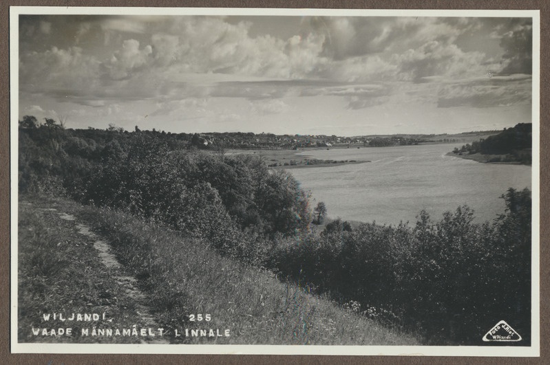 foto albumis, Viljandi, linn ja järv Männimäe poolt, u 1915, foto J. Riet