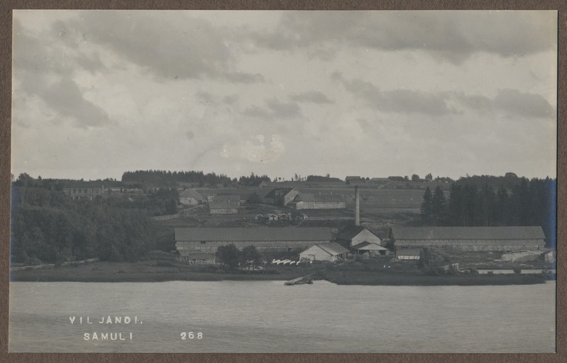 foto albumis, Viljandi, järv, Sammuli tellisetehas, u 1915, foto J. Riet