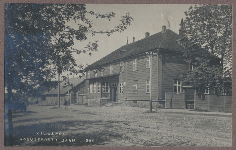 foto albumis, Viljandi, hobupostijaam Klinke, u 1910, foto J. Riet