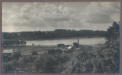 foto albumis, Viljandi, järv ümbrusega, auruveski, Mädalepik, u 1920, foto J. Riet  duplicate photo