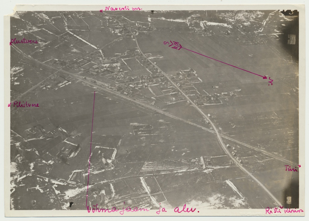 aerofoto, Pilistvere khk, Võhma alev, 1929, foto M. Sukk