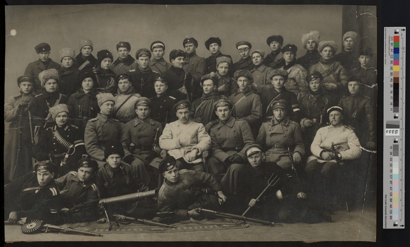 foto, Viljandi Kaitsepataljon, sh ülem O. Oidermaa, veebruar 1919, foto H. Riedel Dorpat