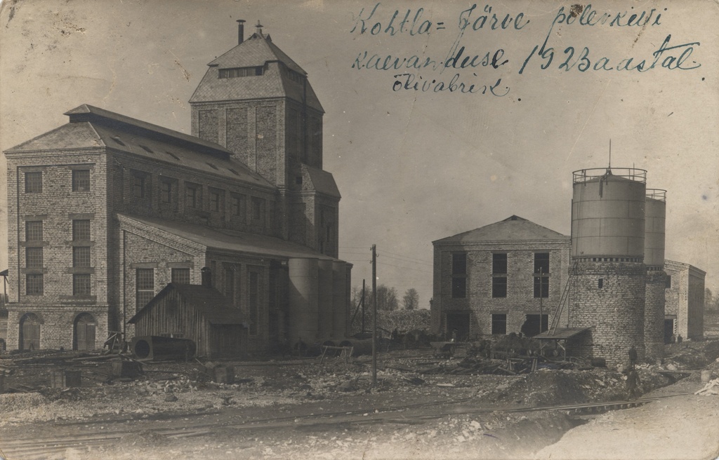 Oil factory in Kohtla-Järve oil shale mine in 1923