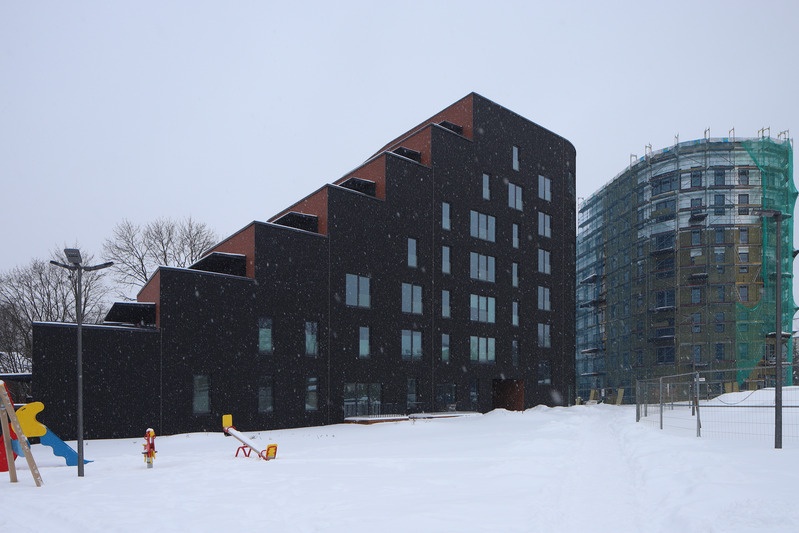 Tartu Riia kvartal ehitusjärgus. Salto AB
