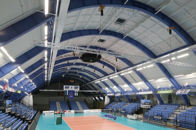 Kalevi spordihall. Interjöör värskelt renoveerituna. Arhitektid Uno Tölpus, Peeter Tarvas, Olga Kontšajeva  similar photo