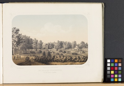 Kadrioru castle viewed from terrace (Das Palais in Catharinenthal seen from the steel)  duplicate photo