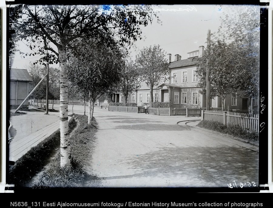 Kreenholm. Tänavavaade Kalevivabriku (?) teenistujate elamuga.