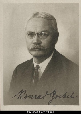 Pärnu Girl School of Girls, German and Latin teacher Konrad Goebel, portrait  duplicate photo