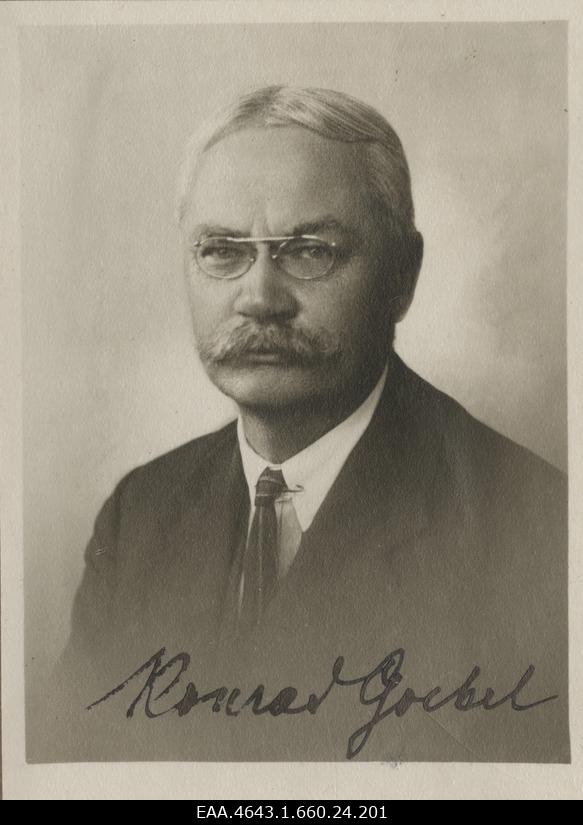 Pärnu Girl School of Girls, German and Latin teacher Konrad Goebel, portrait