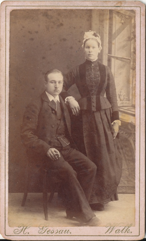August Kotkas koos oma teise naise Mathildega