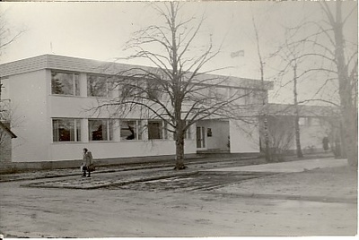 Photo, Dog village TSN pc building in 1972.  duplicate photo