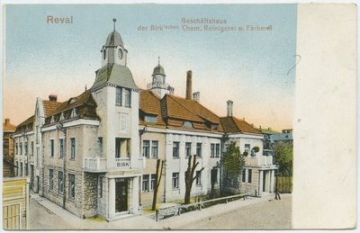 Reval Geschäftshaus der Birk'schen chem. Reinigerei und Färberei  duplicate photo