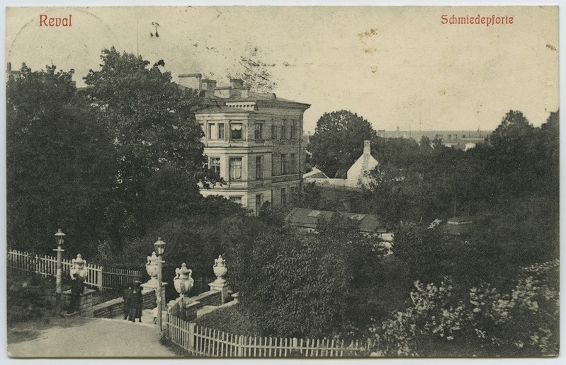 Tallinn. Reval, Schmiedepforte. Vaade treppidelt