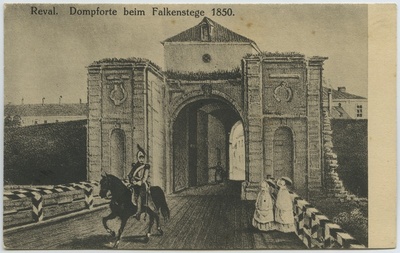 Tallinn. Reval. Dompforte beim Falkenstege 1850  duplicate photo