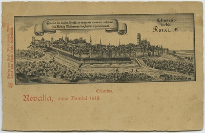 Tallinn. Reval. Revalia Anno Domini 1648 „Delineatio Urbis Revaliae"  duplicate photo