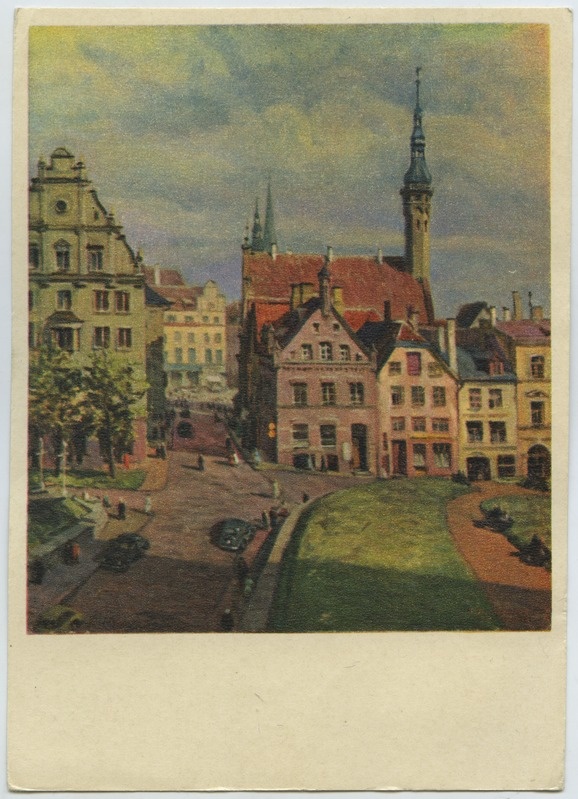 Tallinn. M. Bormeister "Harju tänav" õli repro